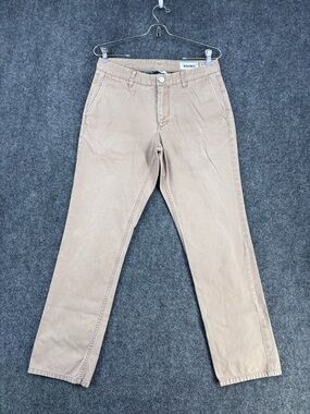 Bonobos Tan Slim Straight Washed Chinos Pants Men’s 29X28* Flat Front Preppy